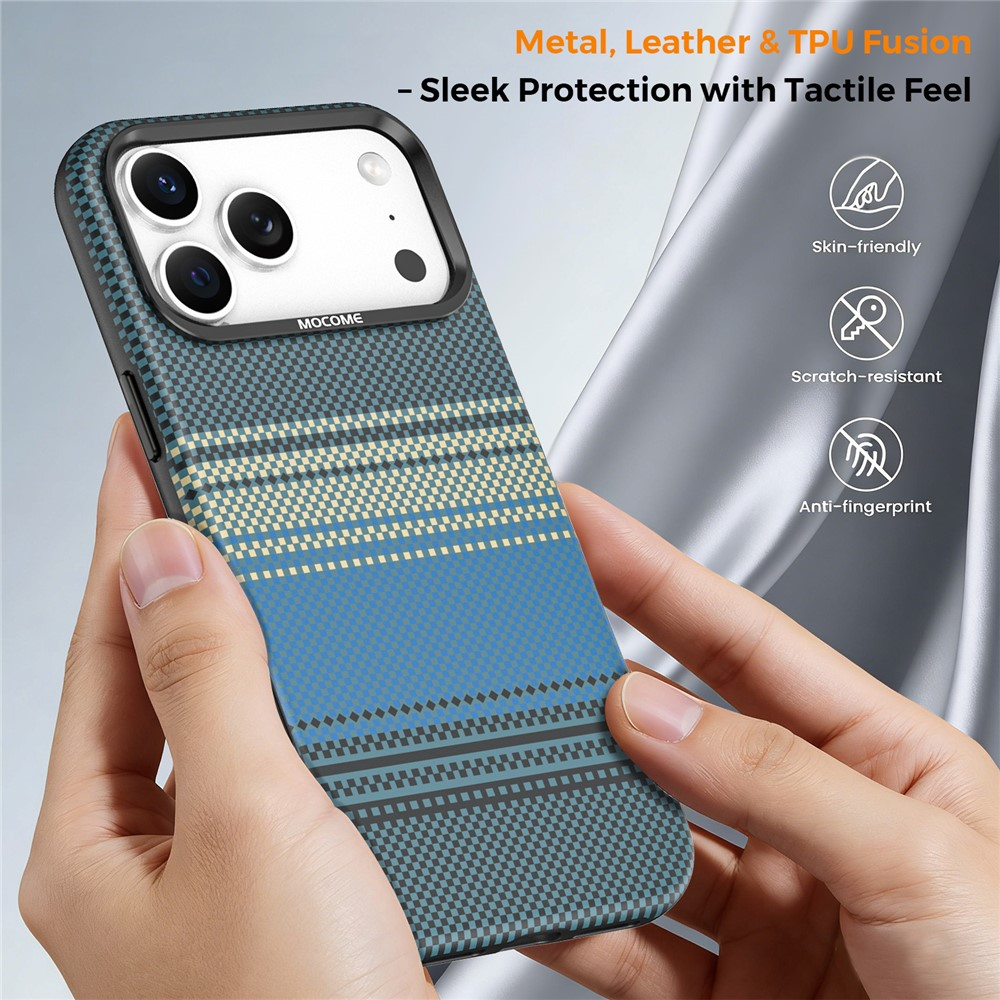 Coque MagSafe pour Apple iPhone 17 Pro Max, OEM, Gradient Rainbow, Bleu marine