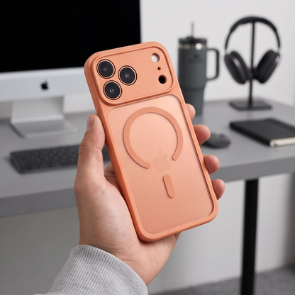Coque MagSafe pour Apple iPhone 18 Pro Max / 17 Pro Max, Tech-Protect, BasicMag, Orange Mat