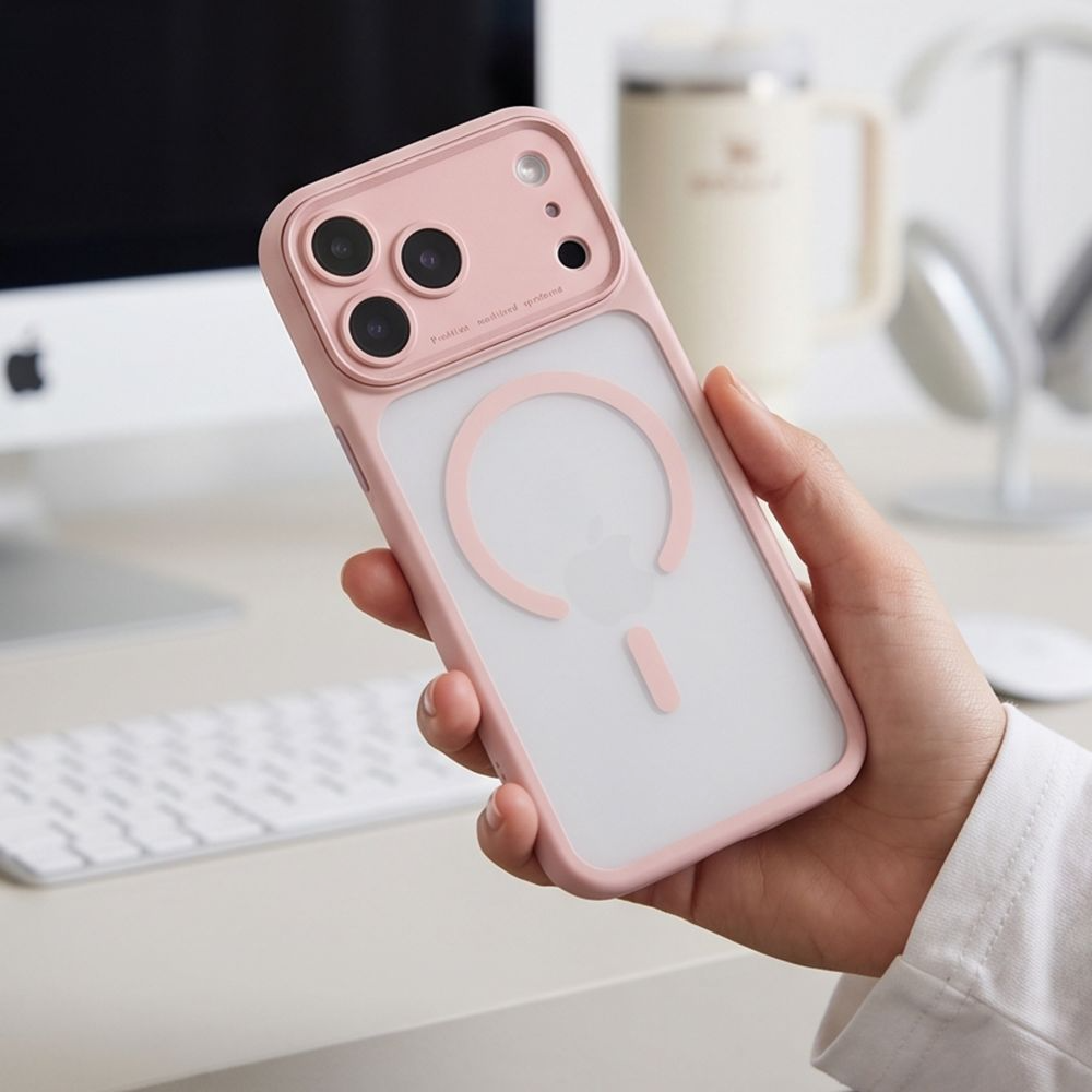 Coque MagSafe pour Apple iPhone 18 Pro / 17 Pro, Tech-Protect, MagPeak CC, rose mat.