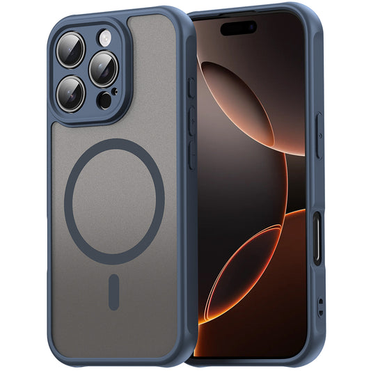 MagSafe Case for Apple iPhone 11 Pro Max, Techsuit, HaloFrost II, Navy Blue