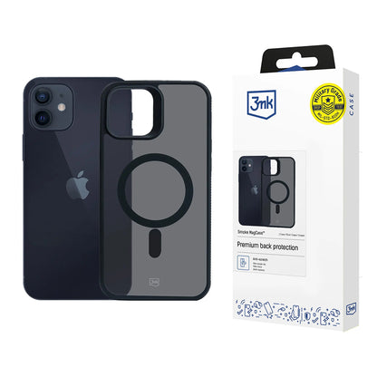 Coque MagSafe pour Apple iPhone 12 / 12 Pro, 3MK, Smoke MagCase, Noire