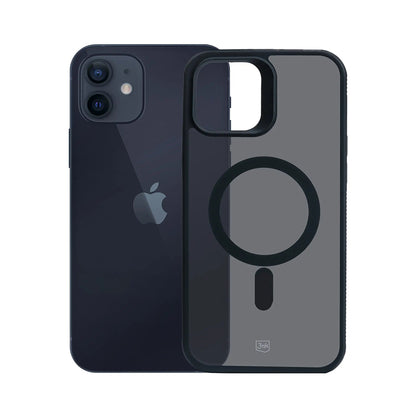 Coque MagSafe pour Apple iPhone 12 / 12 Pro, 3MK, Smoke MagCase, Noire