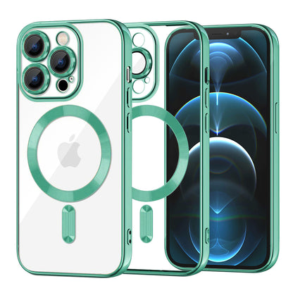 Coque MagSafe pour Apple iPhone 12 Pro Max, Techsuit, Luxury Crystal, Vert Clair