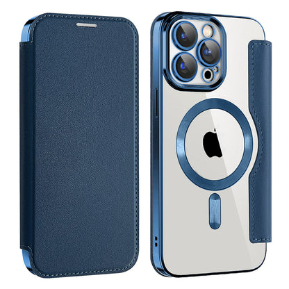 Coque MagSafe pour Apple iPhone 12 Pro Max, Techsuit, SmartMag Book, Bleue