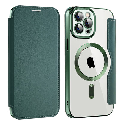 Coque MagSafe pour Apple iPhone 12 Pro Max, Techsuit, SmartMag Book, Vert