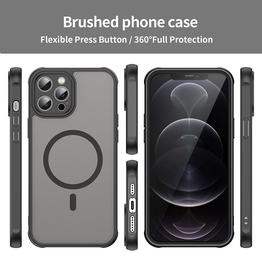 Coque MagSafe pour Apple iPhone 12 Pro, Techsuit, HaloFrost II, Noire