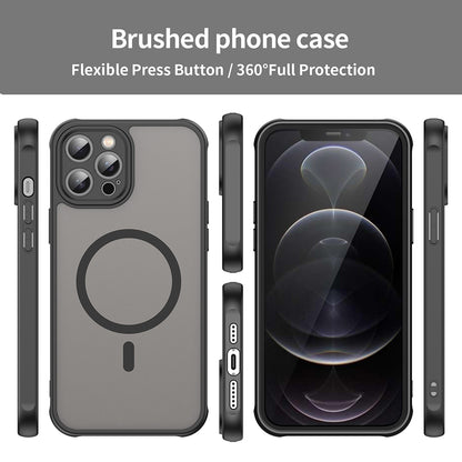 Coque MagSafe pour Apple iPhone 12 Pro, Techsuit, HaloFrost II, Noire