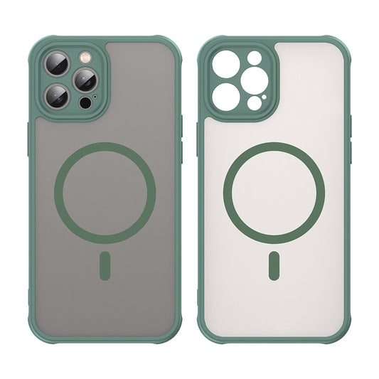 Coque MagSafe pour Apple iPhone 12 Pro, Techsuit, HaloFrost II, Vert