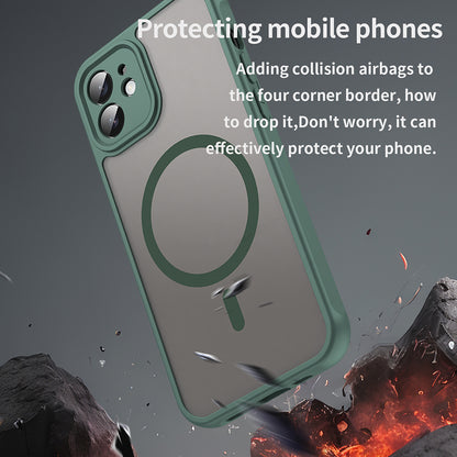 Coque MagSafe pour Apple iPhone 12, Techsuit, HaloFrost II, Vert