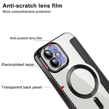 Coque MagSafe pour Apple iPhone 12, Techsuit, SmartMag Book, Rose