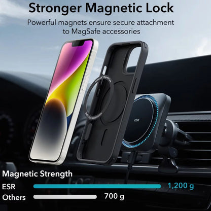 Coque MagSafe pour Apple iPhone 14 / 13, ESR, Classic Hybrid, Noire