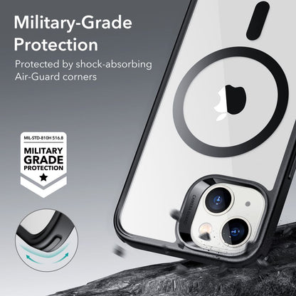 MagSafe Case for Apple iPhone 14 / 13, ESR, Classic Hybrid, Black Transparent