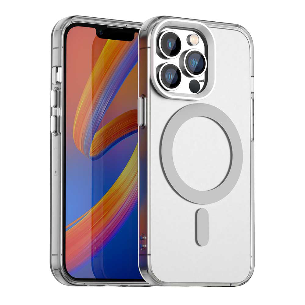 Coque MagSafe pour Apple iPhone 13 Pro Max, Techsuit, CandyCase, Blanche
