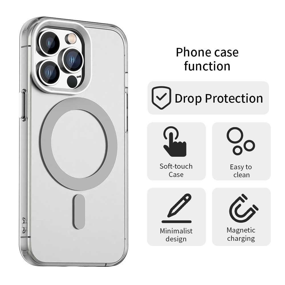 Coque MagSafe pour Apple iPhone 13 Pro Max, Techsuit, CandyCase, Blanche