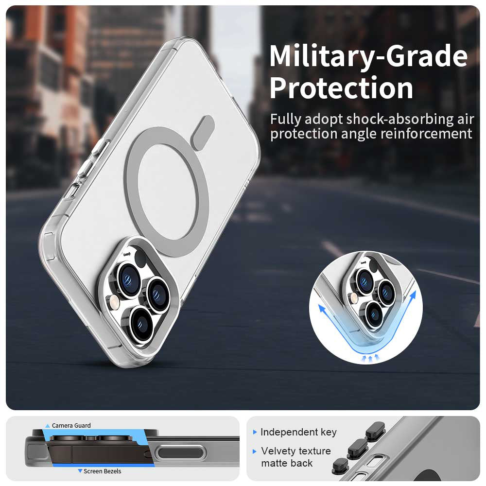Coque MagSafe pour Apple iPhone 13 Pro Max, Techsuit, CandyCase, Blanche