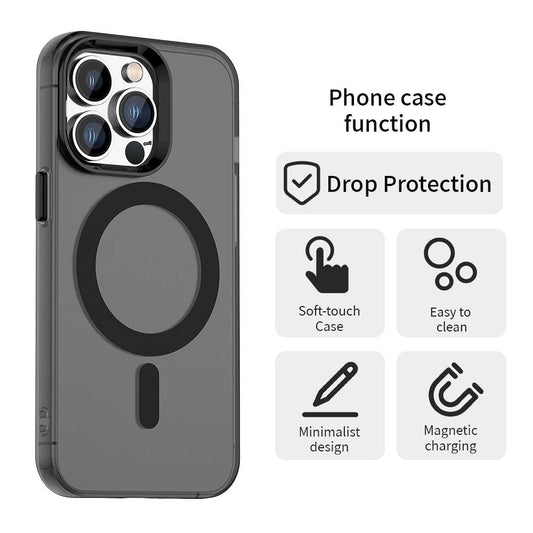 Coque MagSafe pour Apple iPhone 13 Pro Max, Techsuit, CandyCase, Noire
