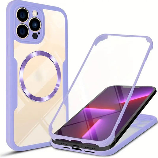 Coque MagSafe pour Apple iPhone 13 Pro Max, Techsuit, ColorVerse 360, Violet
