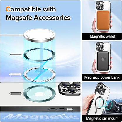 Coque MagSafe pour Apple iPhone 13 Pro Max, Techsuit, Luxury Crystal, Noire
