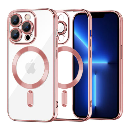 Coque MagSafe pour Apple iPhone 13 Pro Max, Techsuit, Luxury Crystal, Rose
