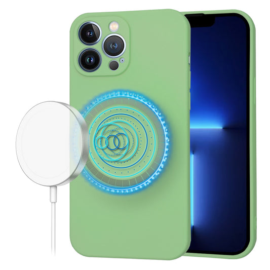 Coque MagSafe pour Apple iPhone 13 Pro Max, Techsuit, SoftFlex, Vert Clair