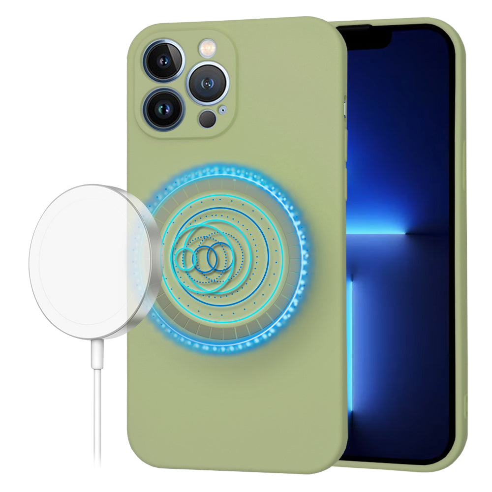 MagSafe Case for Apple iPhone 13 Pro Max, Techsuit, SoftFlex, Matcha