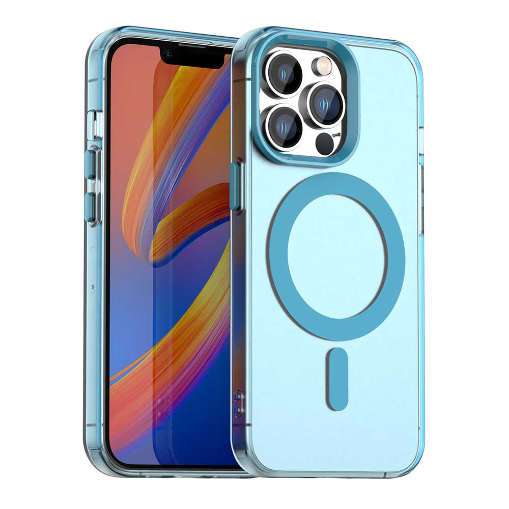 Coque MagSafe pour Apple iPhone 13 Pro, Techsuit, CandyCase, Bleue