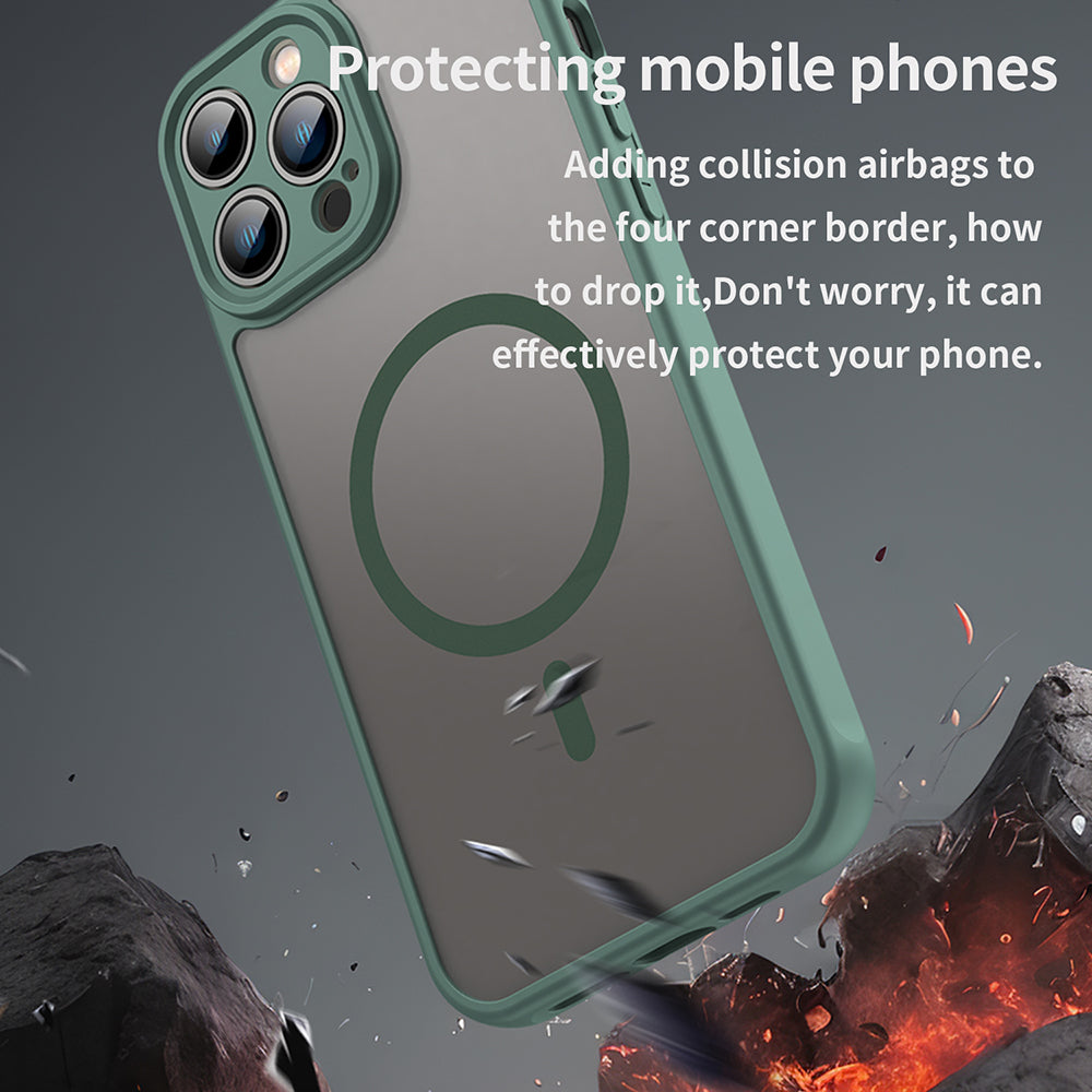 Coque MagSafe pour Apple iPhone 13 Pro, Techsuit, HaloFrost II, Vert