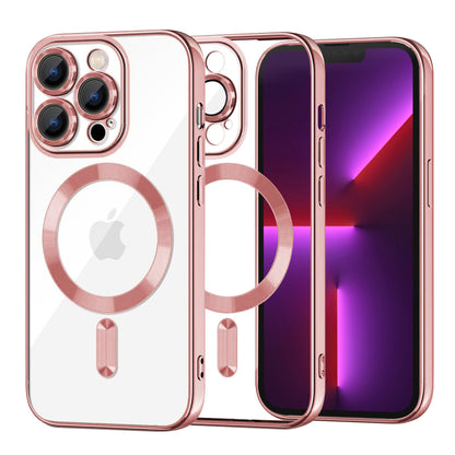 Coque MagSafe pour Apple iPhone 13 Pro, Techsuit, Luxury Crystal, Rose
