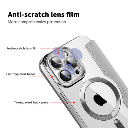 MagSafe Case for Apple iPhone 13 Pro, Techsuit, SmartMag Book, Gray
