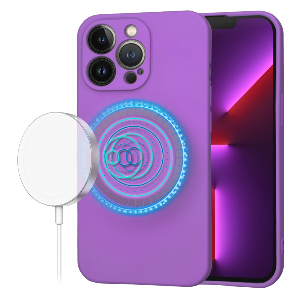 Coque MagSafe pour Apple iPhone 13 Pro, Techsuit, SoftFlex, Violet