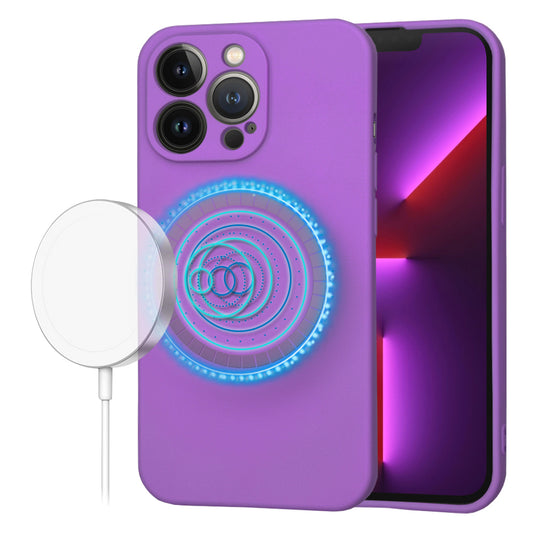 Coque MagSafe pour Apple iPhone 13 Pro, Techsuit, SoftFlex, Violet