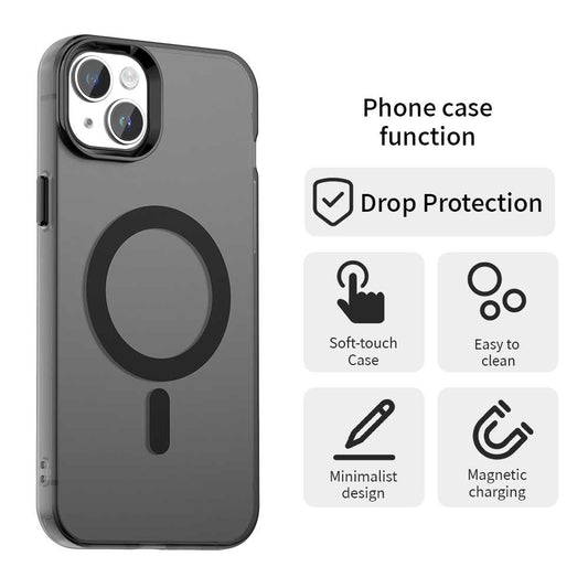 Coque MagSafe pour Apple iPhone 13, Techsuit, CandyCase, Noire
