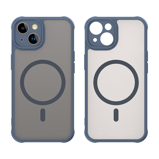Coque MagSafe pour Apple iPhone 13, Techsuit, HaloFrost II, Bleu marine