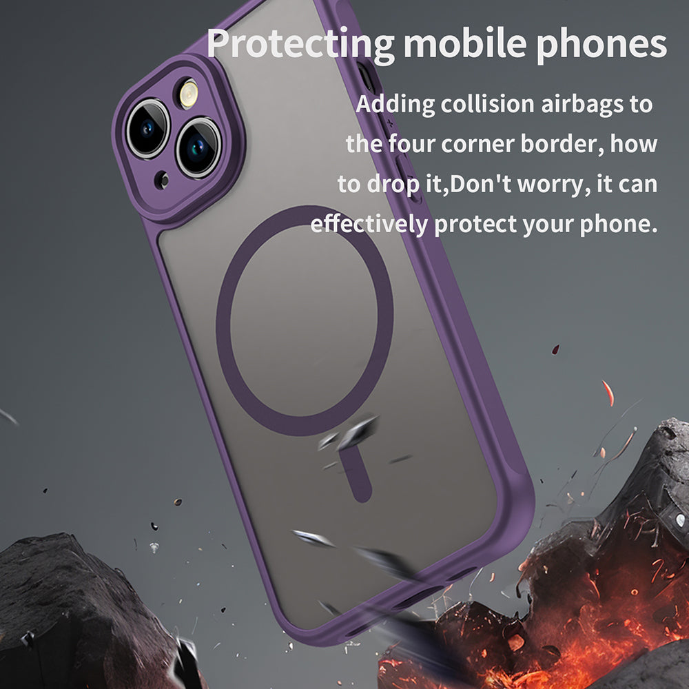 MagSafe Case for Apple iPhone 13, Techsuit, HaloFrost II, Purple