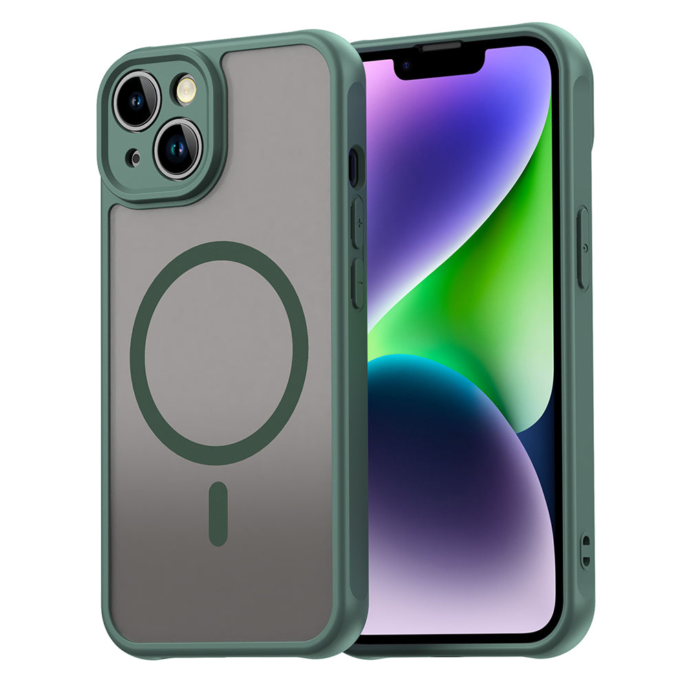 MagSafe Case for Apple iPhone 13, Techsuit, HaloFrost II, Green