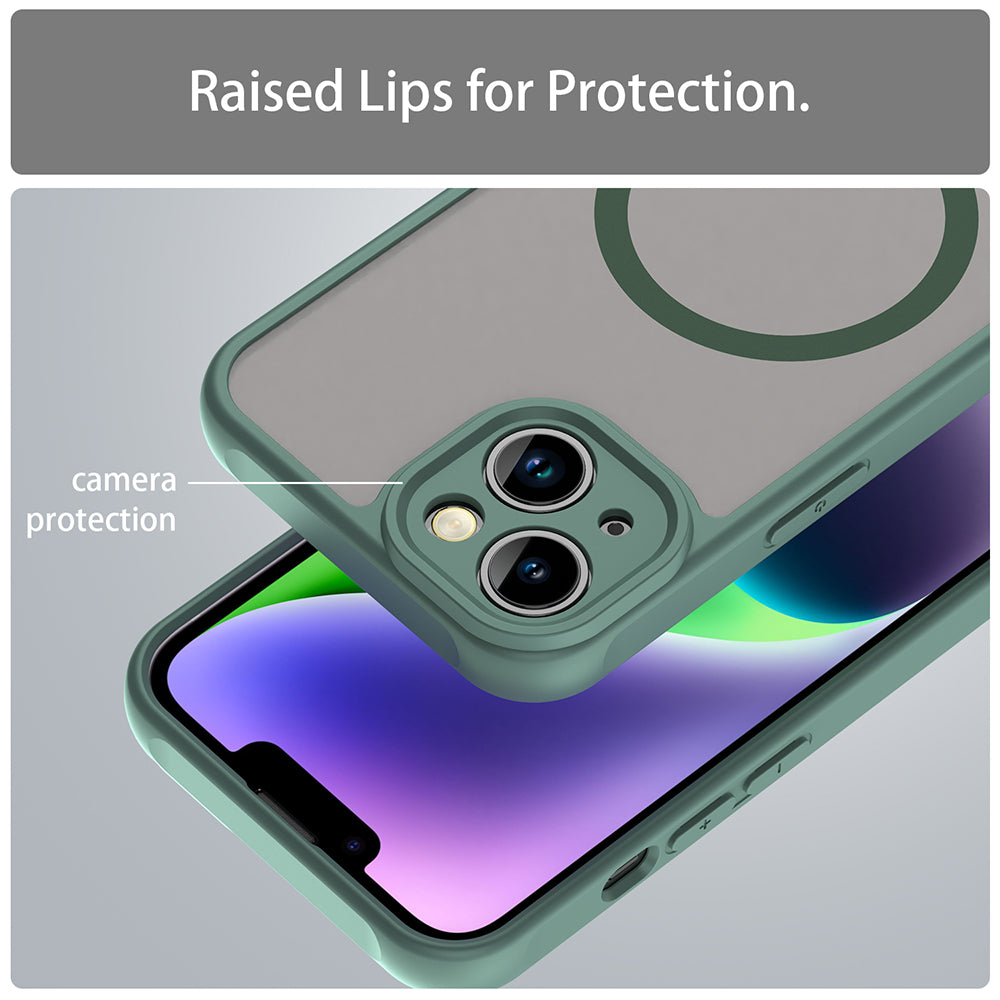 MagSafe Case for Apple iPhone 13, Techsuit, HaloFrost II, Green
