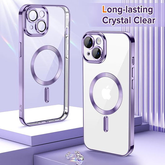 Coque MagSafe pour Apple iPhone 13, Techsuit, Luxury Crystal, Violet Clair
