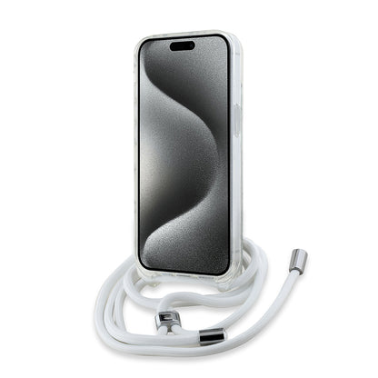 Housse MagSafe pour Apple iPhone 14, Karl Lagerfeld, IML Crossbody Choupette's Head with Strap, Transparente