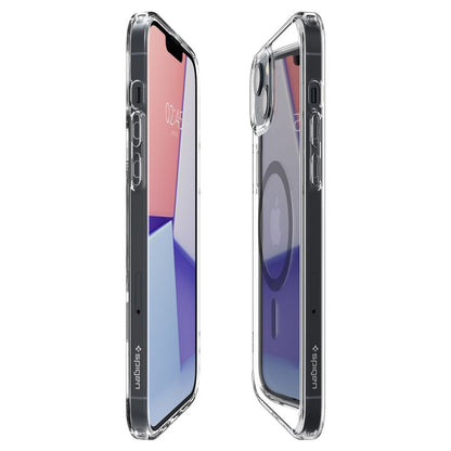 Coque MagSafe pour Apple iPhone 14 Plus, Spigen, Ultra Hybrid Carbon, Transparente