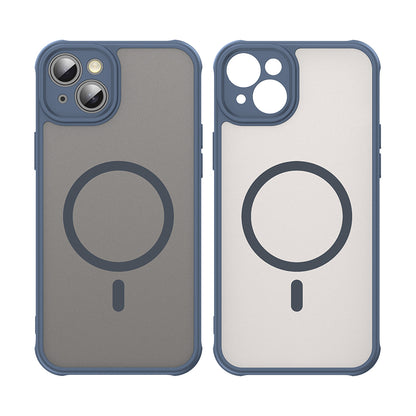 Coque MagSafe pour Apple iPhone 14 Plus, Techsuit, HaloFrost II, Bleu marine