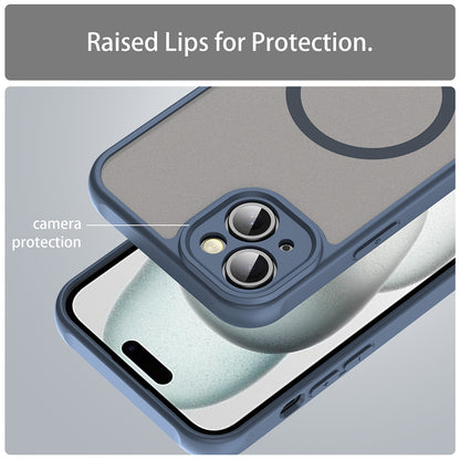 Coque MagSafe pour Apple iPhone 14 Plus, Techsuit, HaloFrost II, Bleu marine