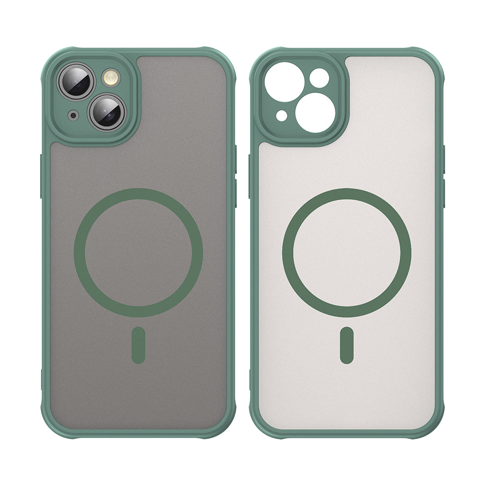 Coque MagSafe pour Apple iPhone 14 Plus, Techsuit, HaloFrost II, Vert