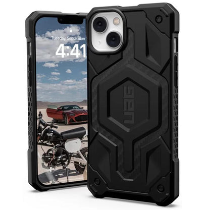 Coque MagSafe pour Apple iPhone 14 Plus, Urban Armor Gear, Monarch Pro Carbon, Noire