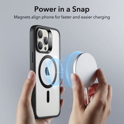 Coque MagSafe pour Apple iPhone 14 Pro, ESR, Classic Hybrid, Noire Transparente