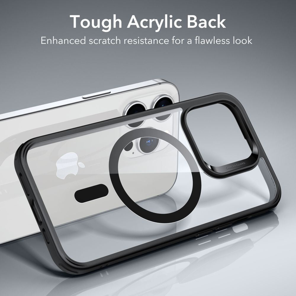 Coque MagSafe pour Apple iPhone 14 Pro, ESR, Classic Hybrid, Noire Transparente