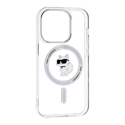 Coque MagSafe pour Apple iPhone 14 Pro, Karl Lagerfeld, IML Choupette, Transparente