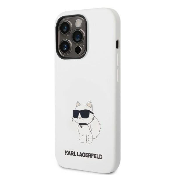 MagSafe Case for Apple iPhone 14 Pro, Karl Lagerfeld, Choupette Silicone, White