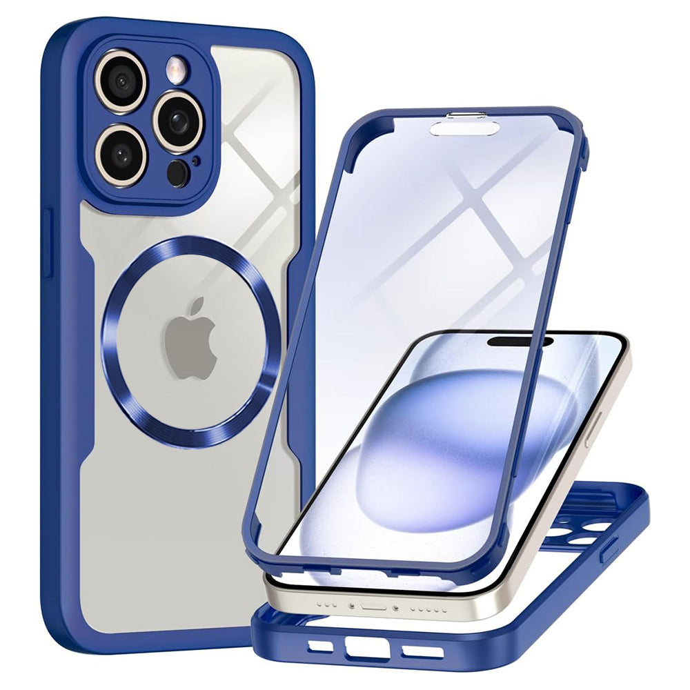 MagSafe Case for Apple iPhone 14 Pro Max, Techsuit, ColorVerse 360, Blue