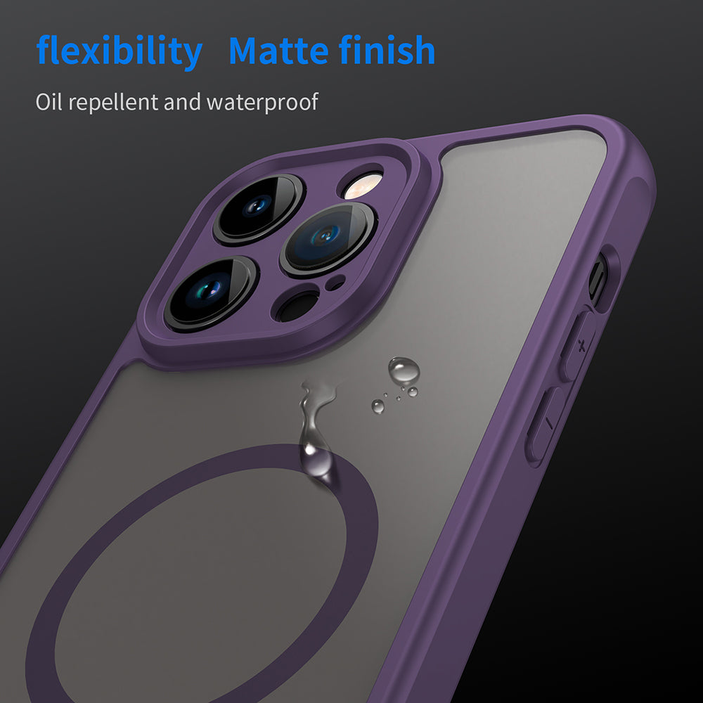Coque MagSafe pour Apple iPhone 14 Pro Max, Techsuit, HaloFrost II, Violet