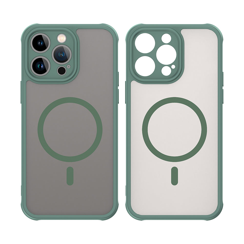 Coque MagSafe pour Apple iPhone 14 Pro Max, Techsuit, HaloFrost II, Vert